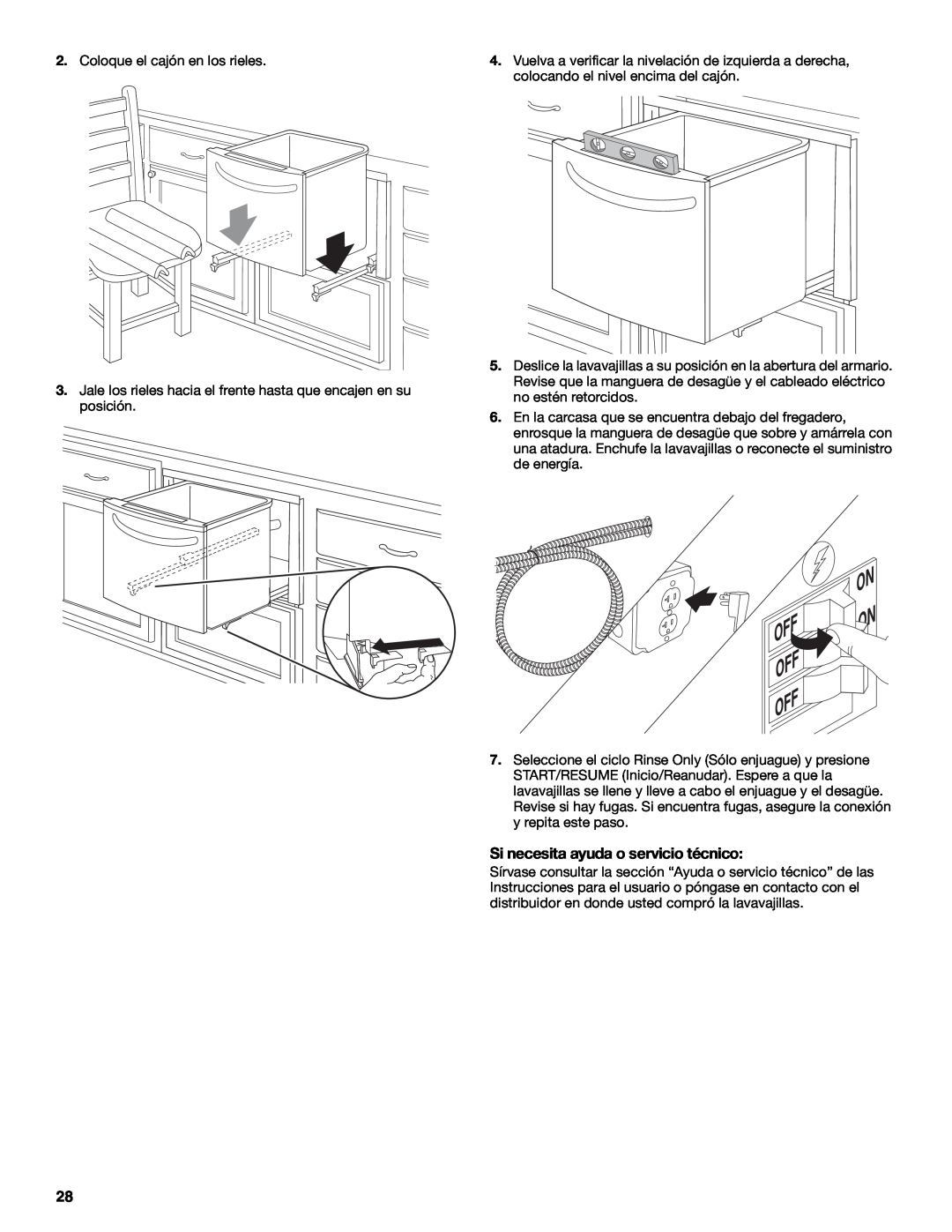 KitchenAid KUDD03STBL installation instructions Si necesita ayuda o servicio técnico 