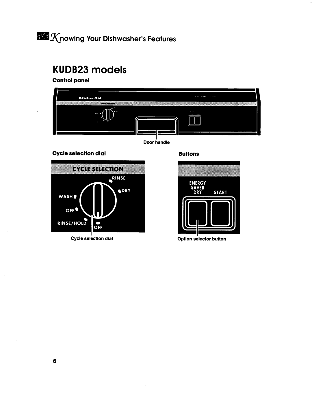 KitchenAid KUDD230B, KUDB230B, KUDB23HB manual 