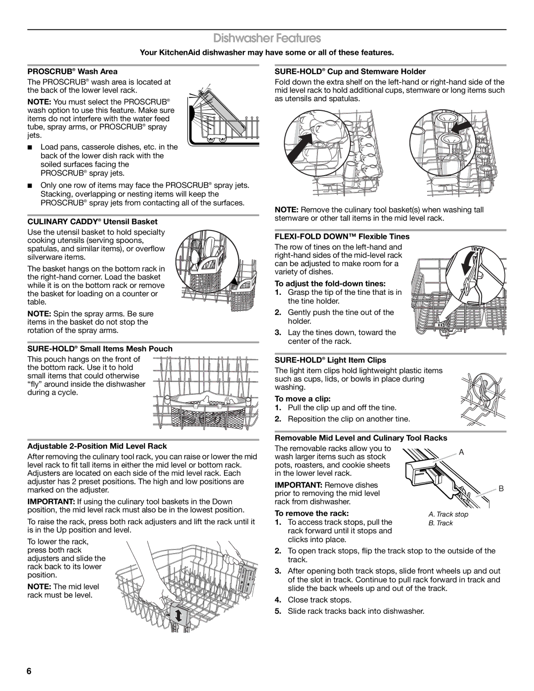 KitchenAid KUDE70FVSS0 warranty Dishwasher Features 