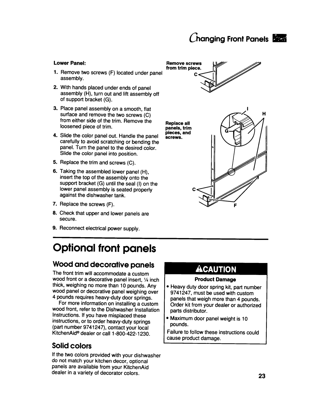 KitchenAid KUDH230B, KUDF230B manual 