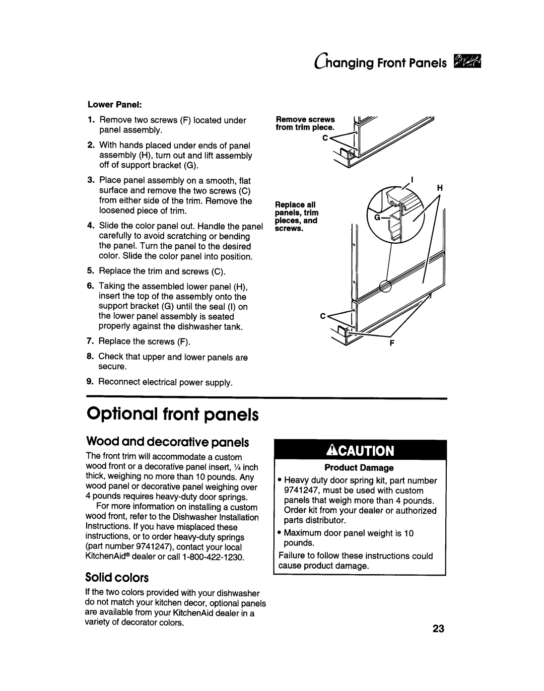 KitchenAid KUDG23HB manual 