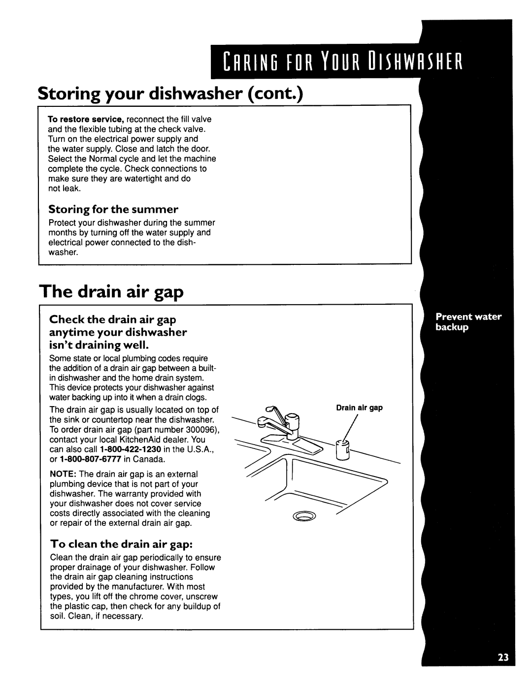 KitchenAid KUDR24SE manual 