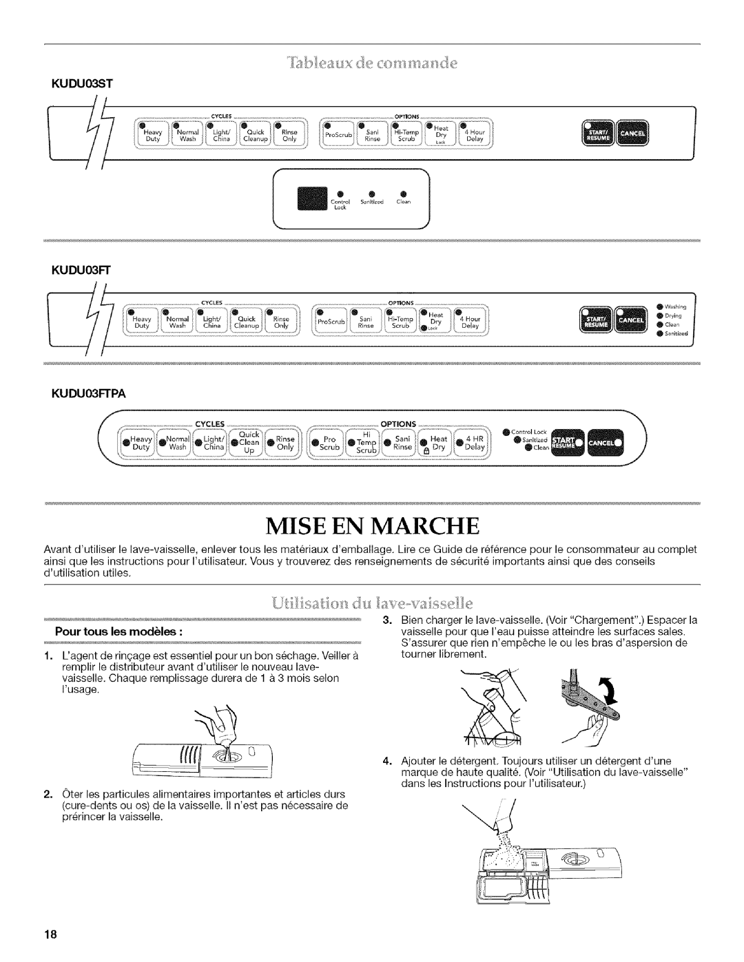 KitchenAid KUDU03FTPA, KUDU03ST manual Pour tous les modules, OHt 