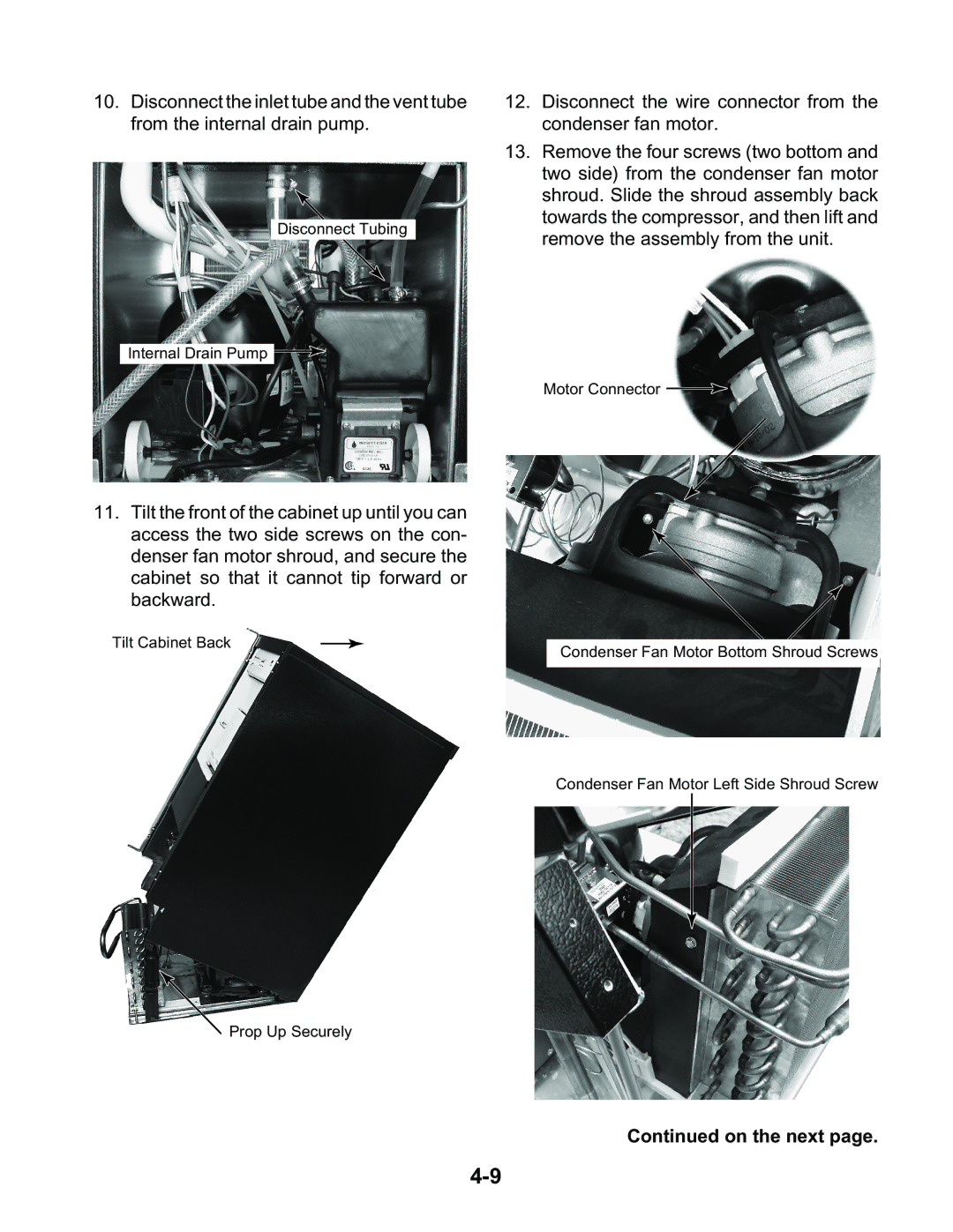 KitchenAid KUIA15NLH, KUIA18NNJ, KUIA18PNL, KUIA15RRL, KUIA15PLL, KUIA15NRH, KUIS15NRH Disconnect Tubing Internal Drain Pump 