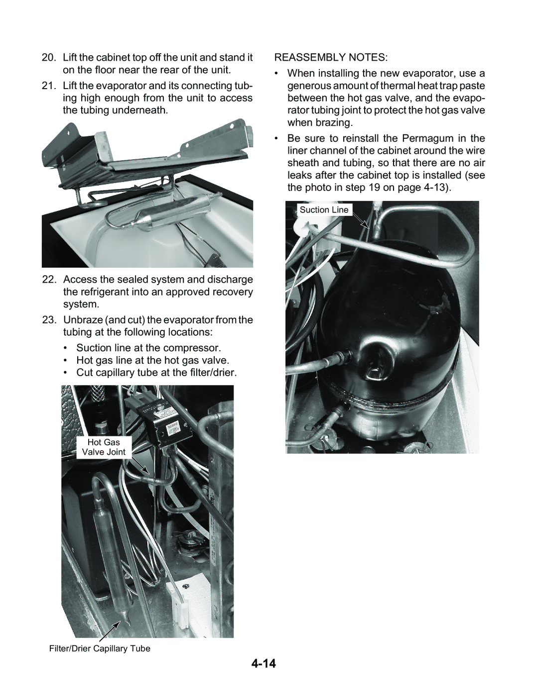 KitchenAid KUIA15NRH, KUIA15NLH, KUIA18NNJ, KUIA18PNL, KUIA15RRL, KUIA15PLL, KUIS15NRH, KUIS15PRH, KUIS155H manual Reassembly Notes 