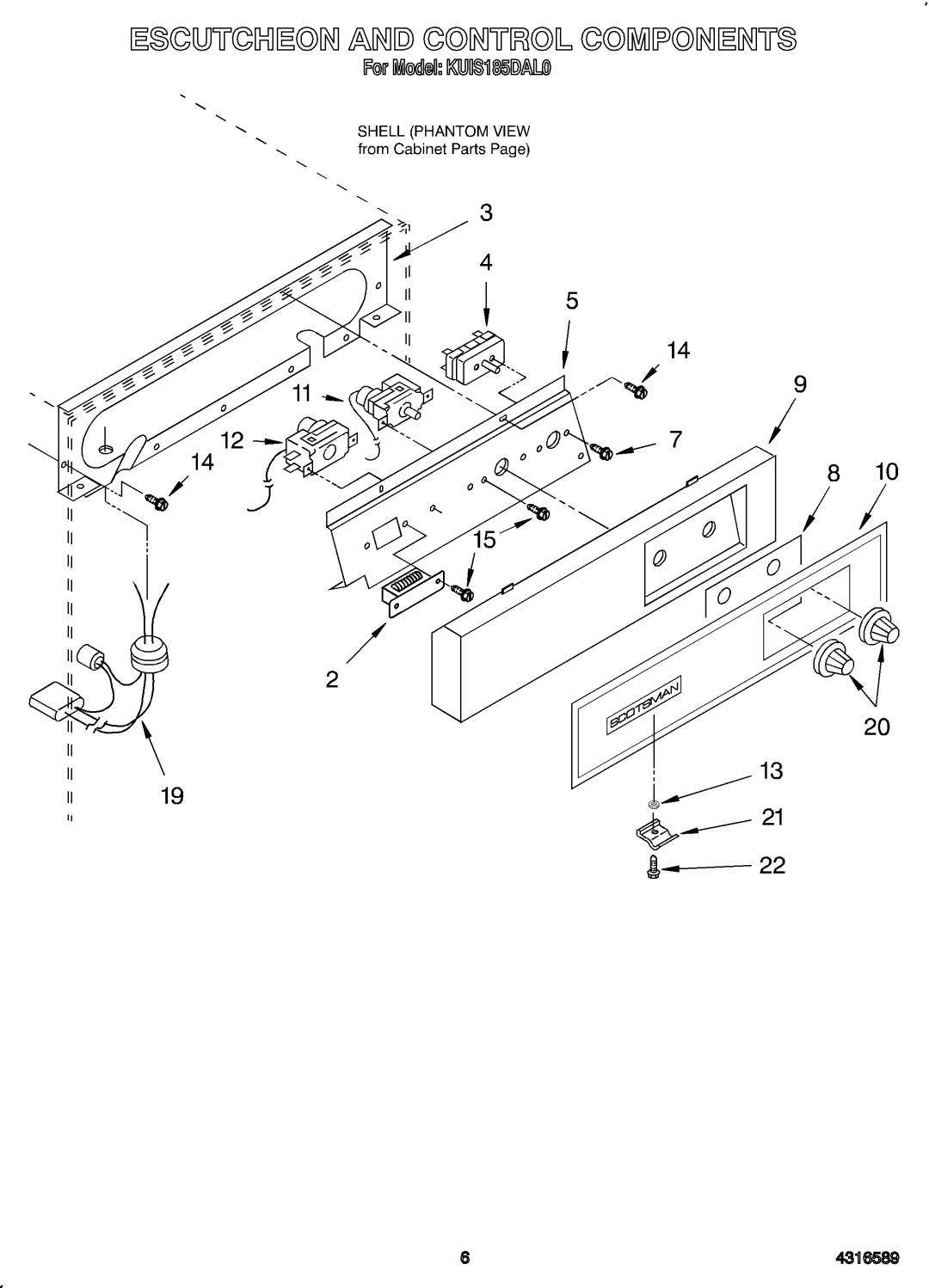 KitchenAid KUIS185DAL0 manual 