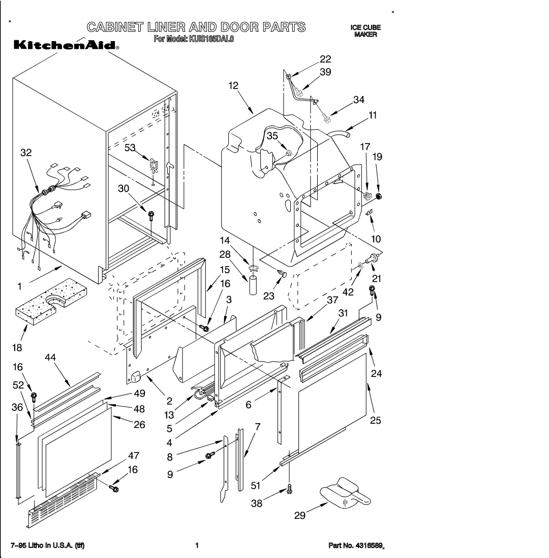 KitchenAid KUIS185DAL0 manual 