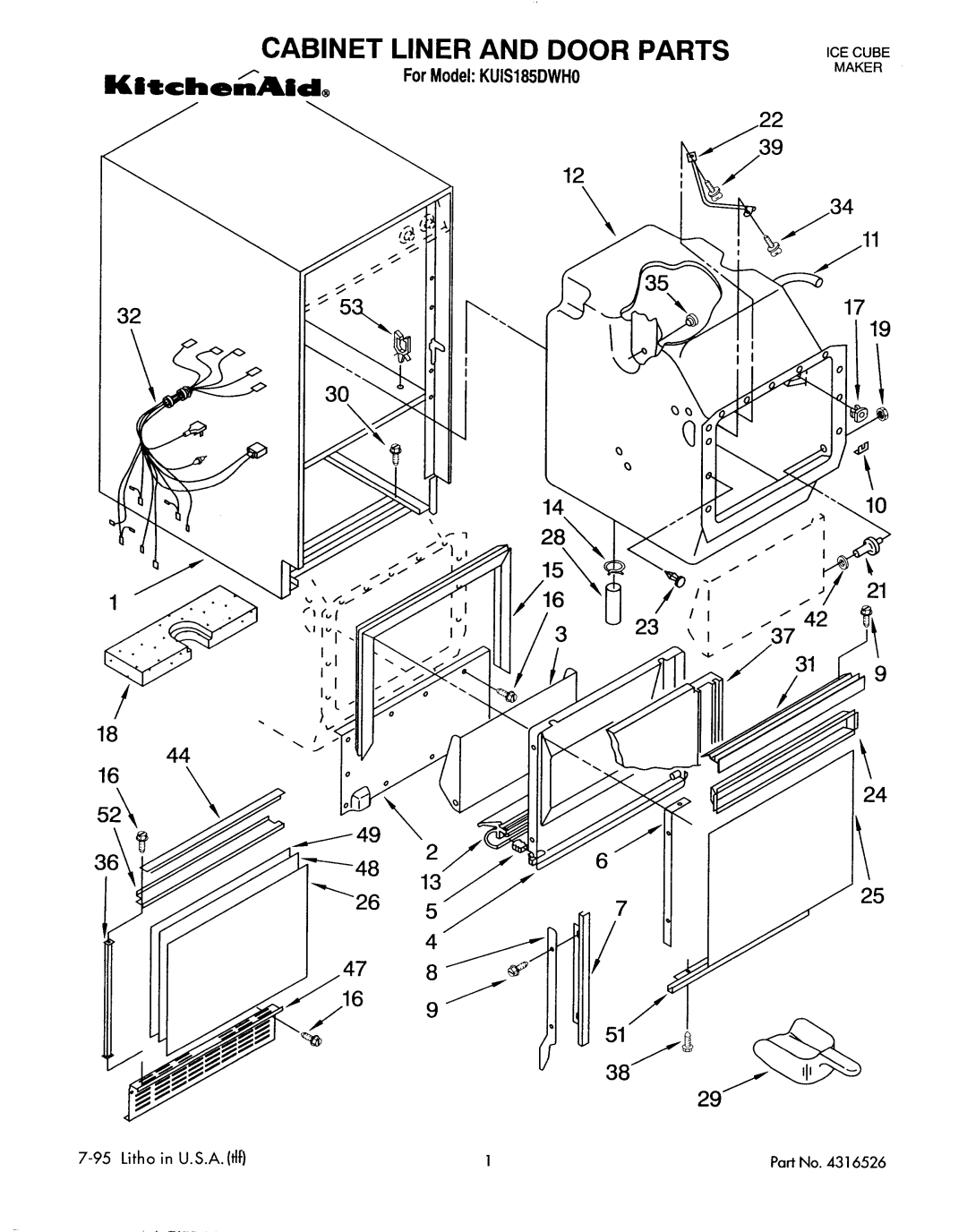 KitchenAid KUIS185DWH0 manual 