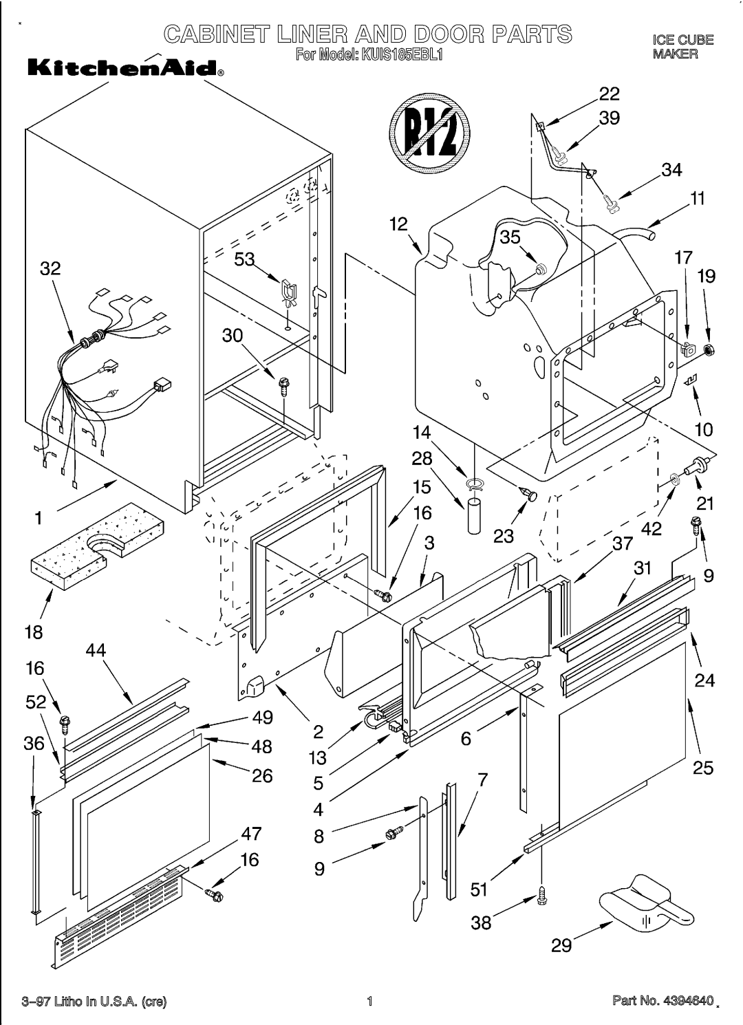 KitchenAid KUIS185EBL manual 