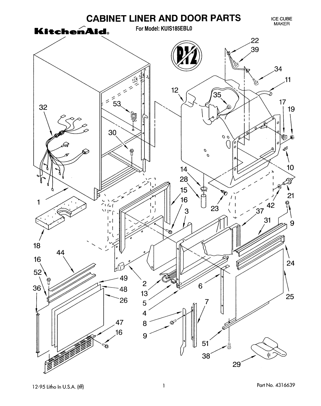 KitchenAid KUIS185EBL0 manual 