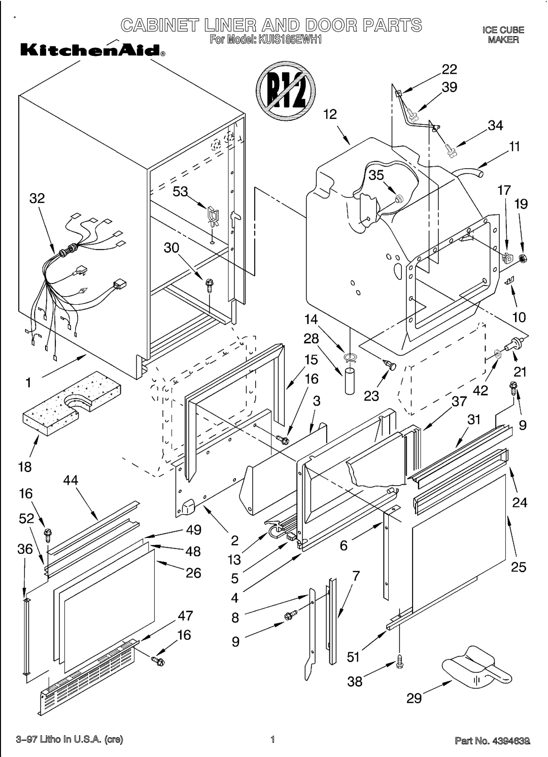 KitchenAid KUIS185EWH1 manual 