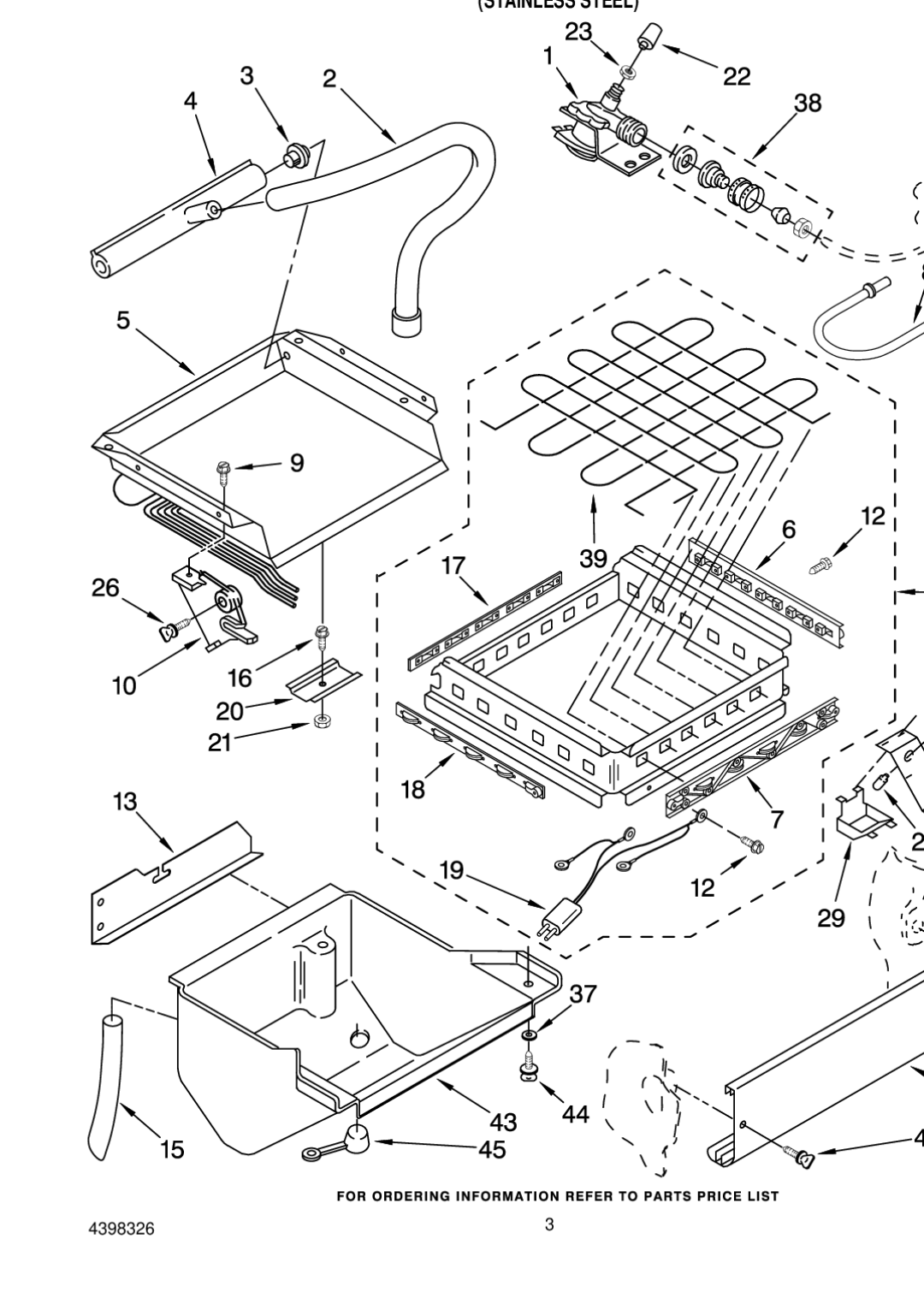 KitchenAid KUIS185GSS0 manual Evaporator ICE Cutter Grid and Water Parts 