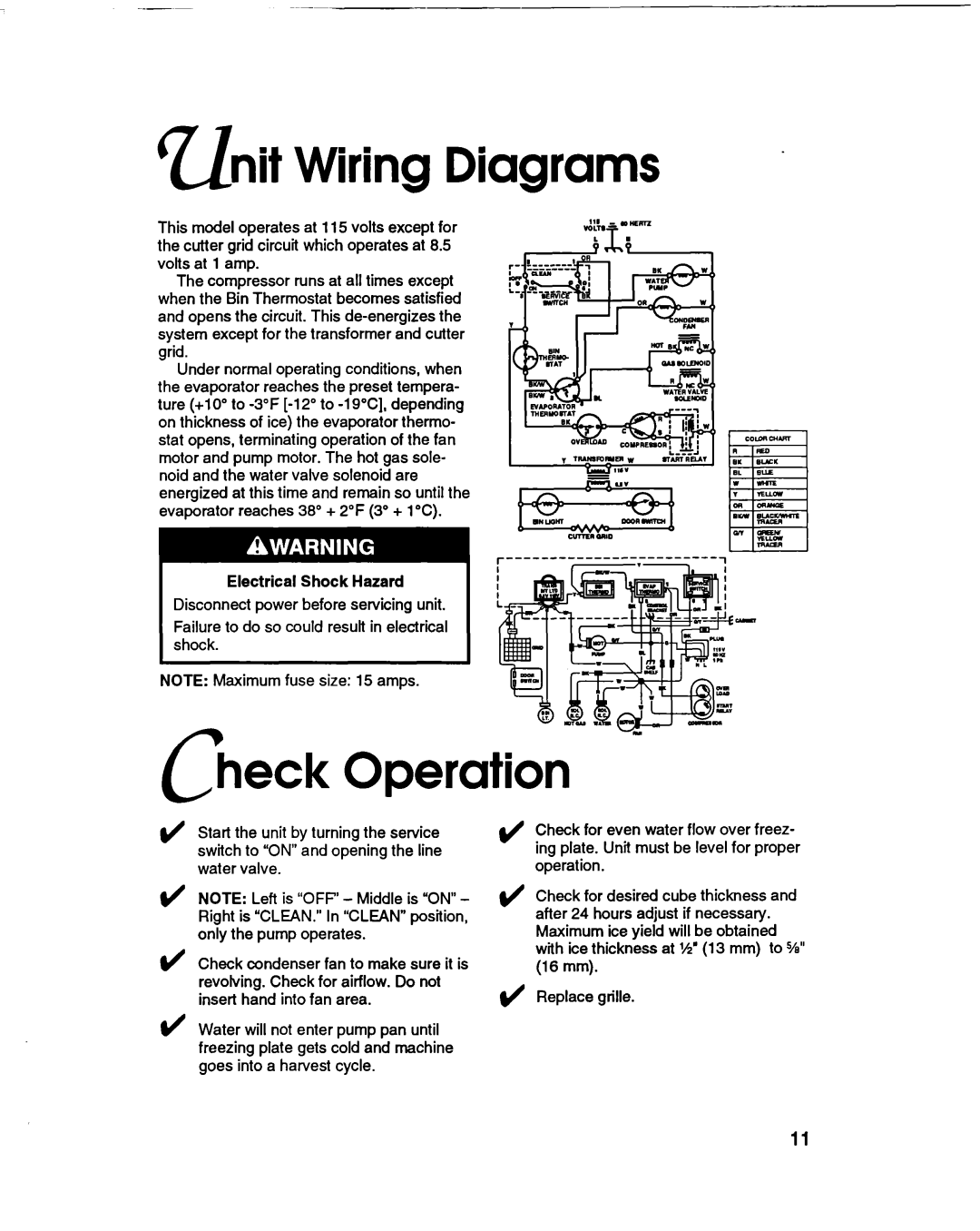 KitchenAid KULSL85 installation instructions 21nit Wiring Diagrams, Check Operation 