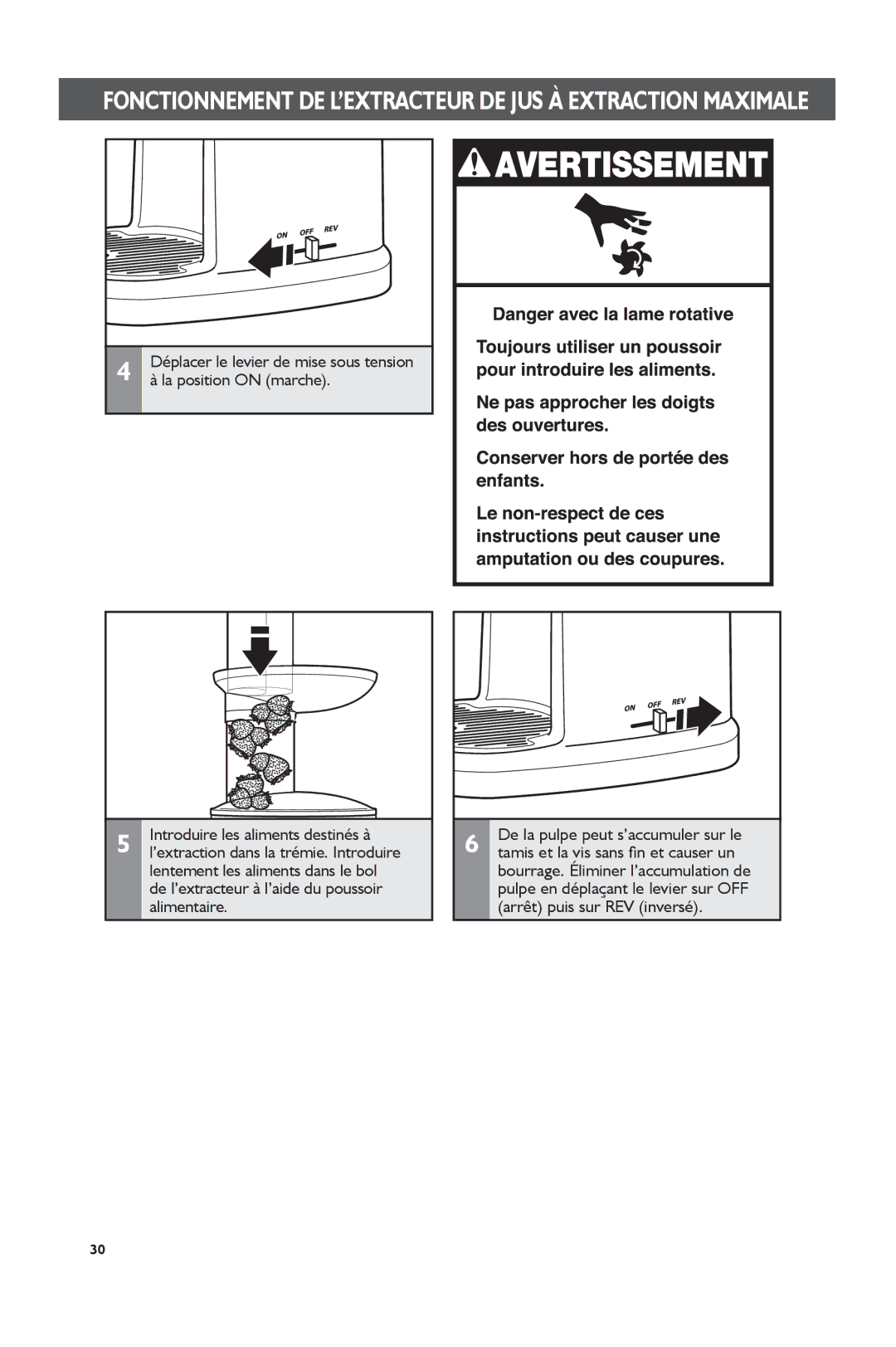 KitchenAid KVJ0111 manual La position on marche 