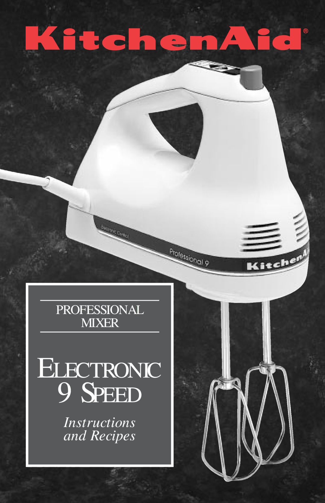 KitchenAid Mixer manual Electronic Speed 