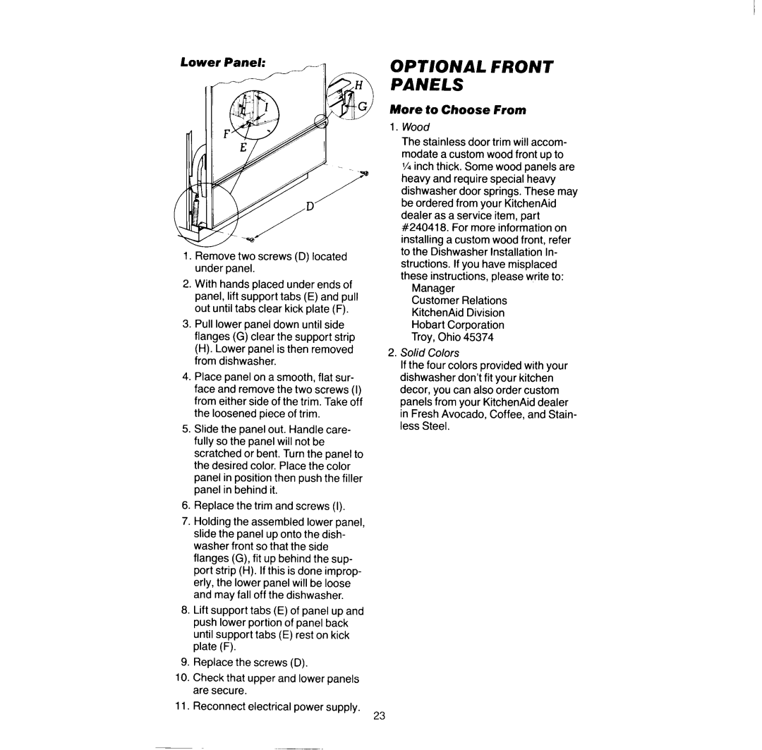 KitchenAid Model KDC-21D manual 