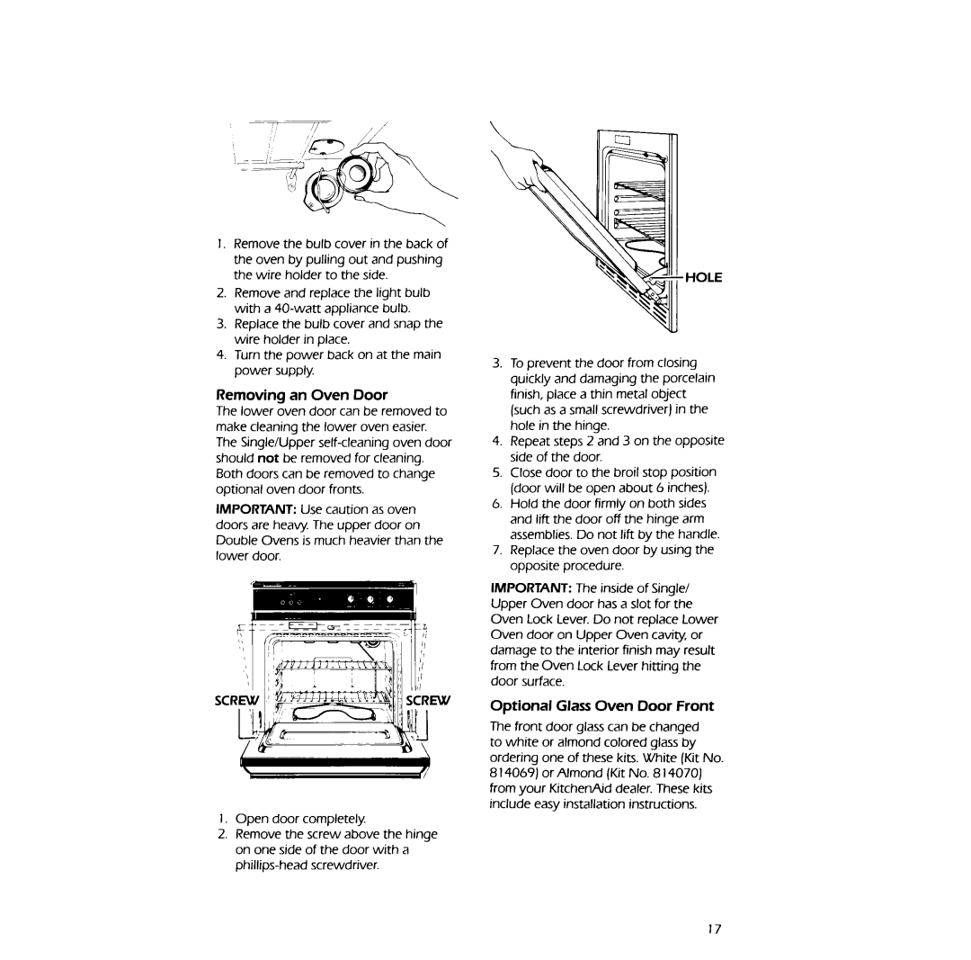 KitchenAid KEBI200V, Oven, KEBI100V, 122 manual 