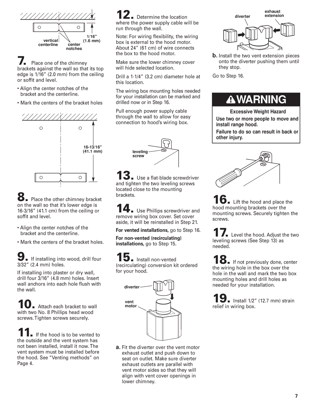 KitchenAid Pro Line Series installation instructions For vented installations, go to Step 