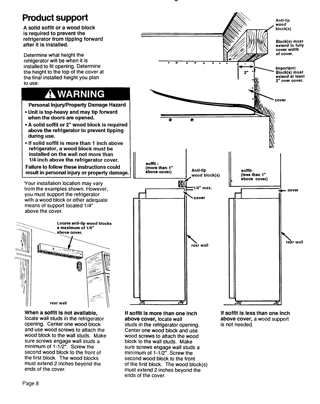 KitchenAid S-302 installation instructions Product support 
