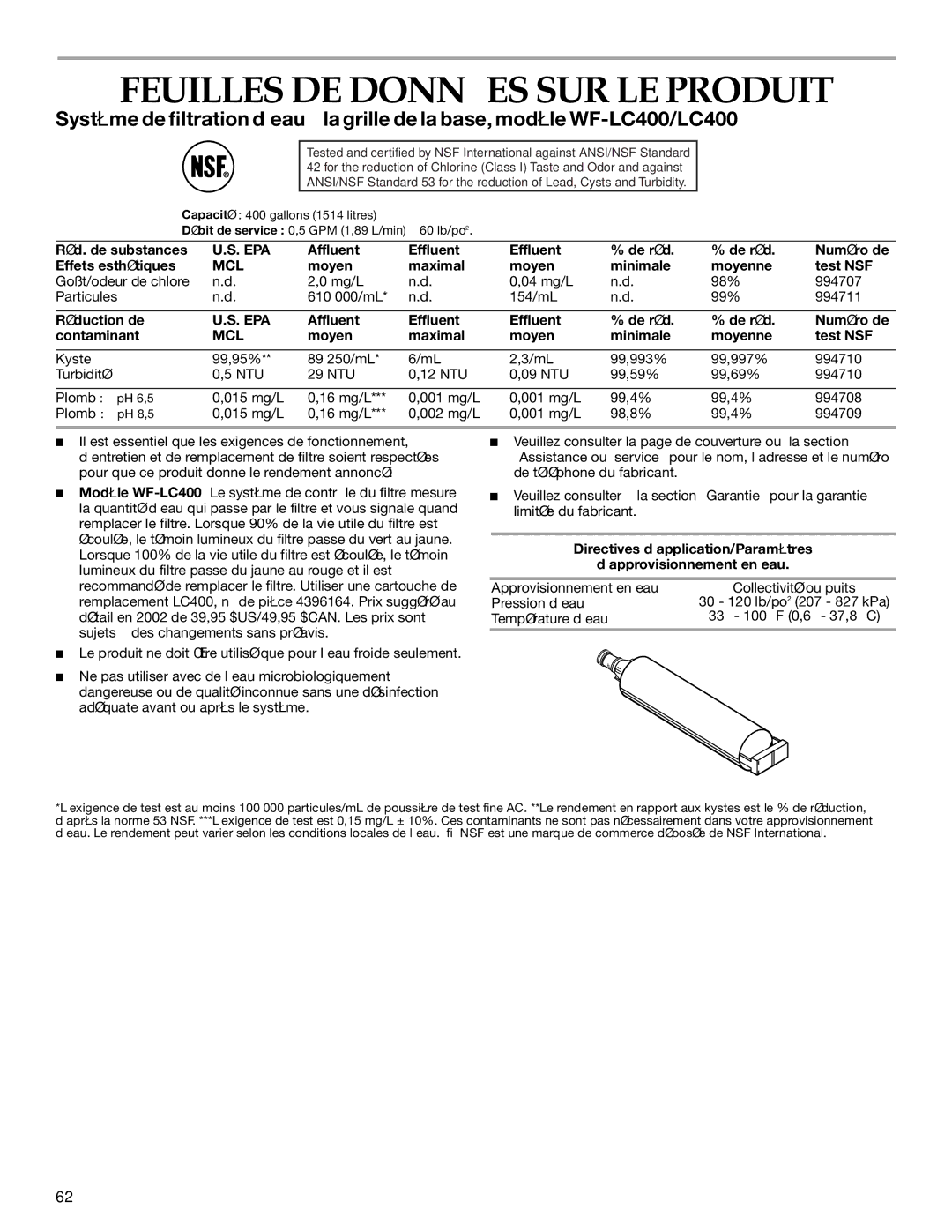 KitchenAid KSSS48QKT01, KSSC36FMS00, KSSC36FMS02, KSSC36FKS01, KSSC36FMS01, KSSC36FKB01 Feuilles DE Données SUR LE Produit 