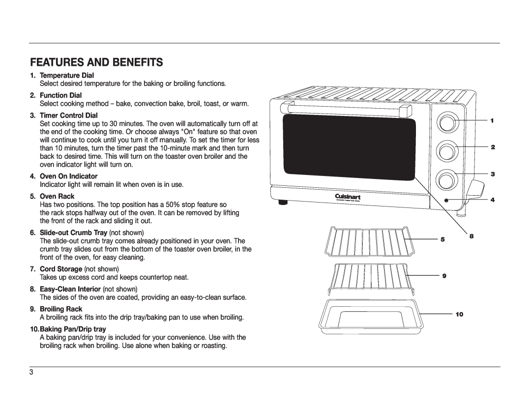 KitchenAid TOB-60C manual Features And Benefits 