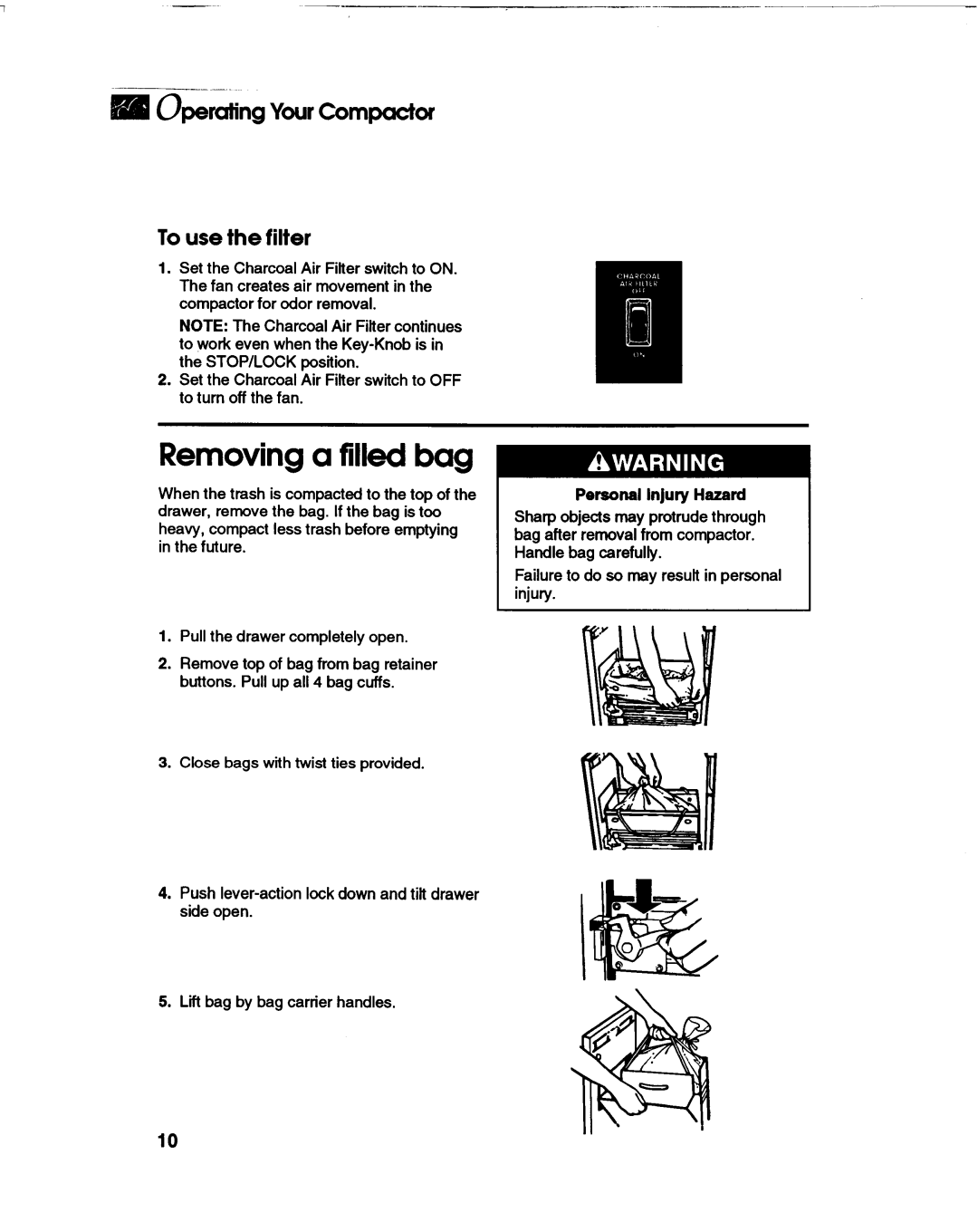 KitchenAid 403, Trash Compactor, KUCC151, KCCC151 manual 