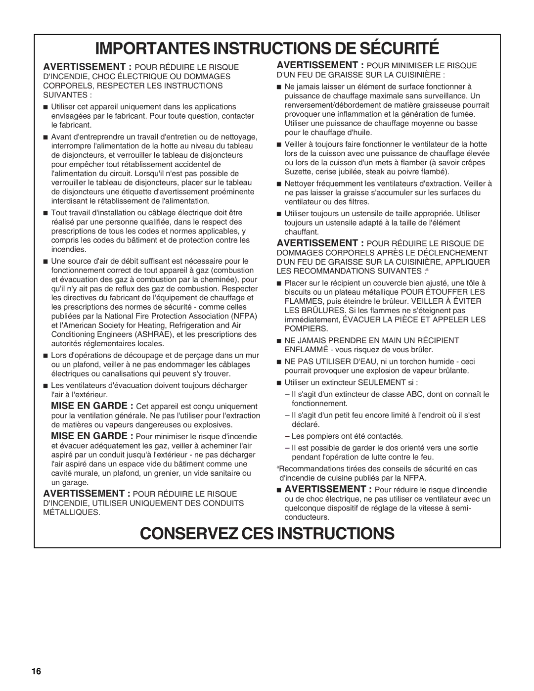 KitchenAid W10029780 installation instructions Conservez CES Instructions 