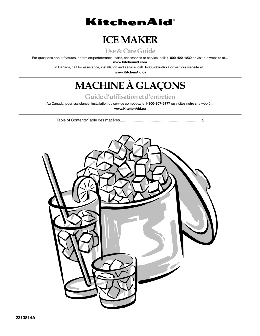 KitchenAid W10136157B manual ICE Maker 