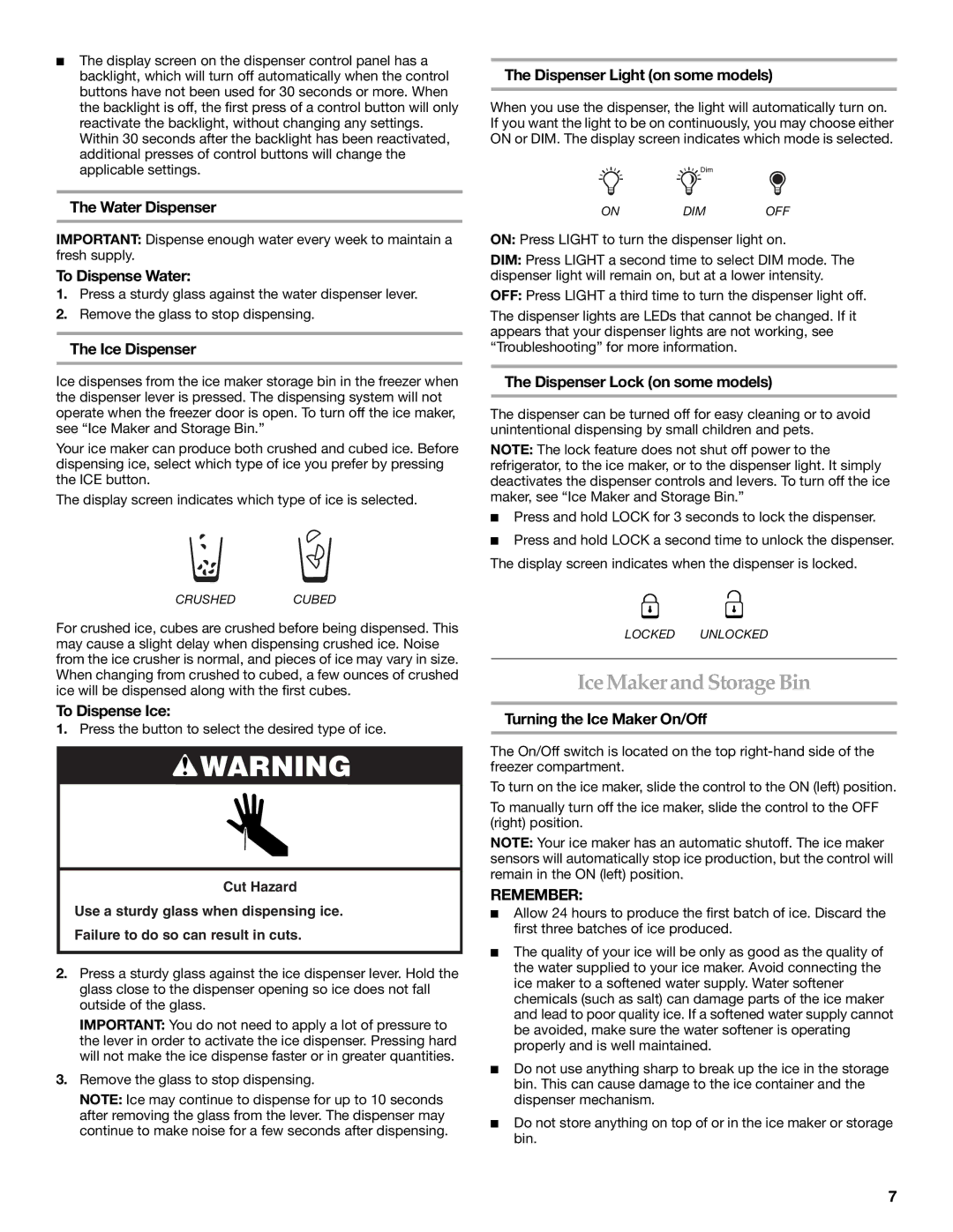 KitchenAid W10167112A, W10167098A installation instructions Ice Maker and Storage Bin 