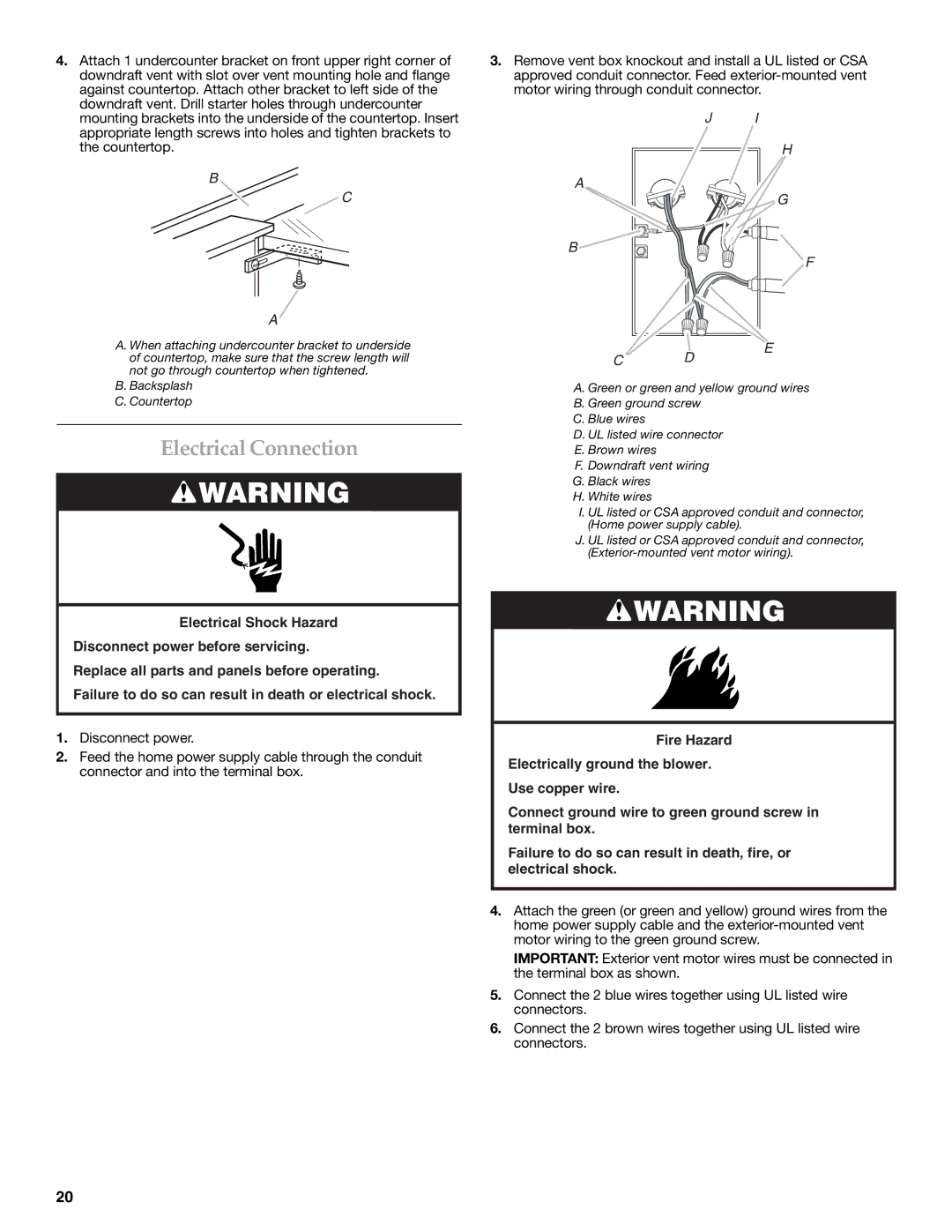 KitchenAid W101871170D installation instructions Electrical Connection 