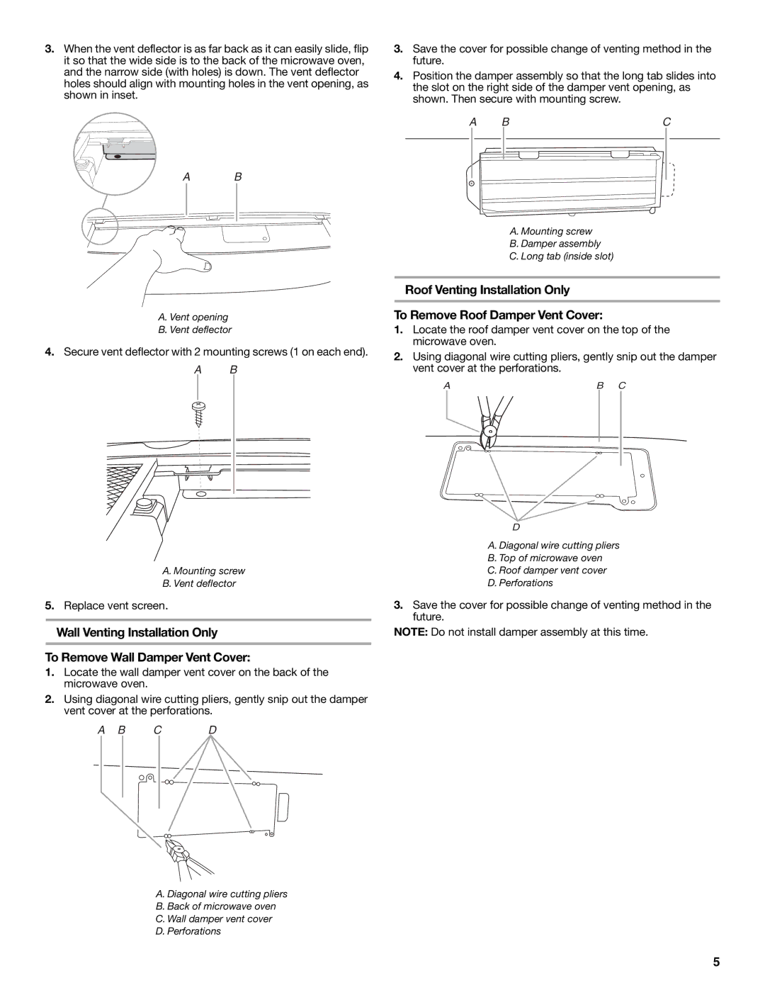 KitchenAid W10189714A, W10190011A installation instructions C D 