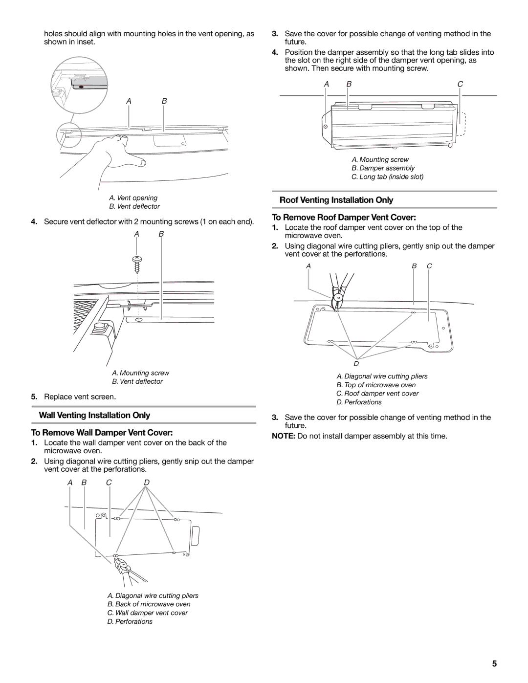 KitchenAid W10189719A, W10190015A installation instructions C D 