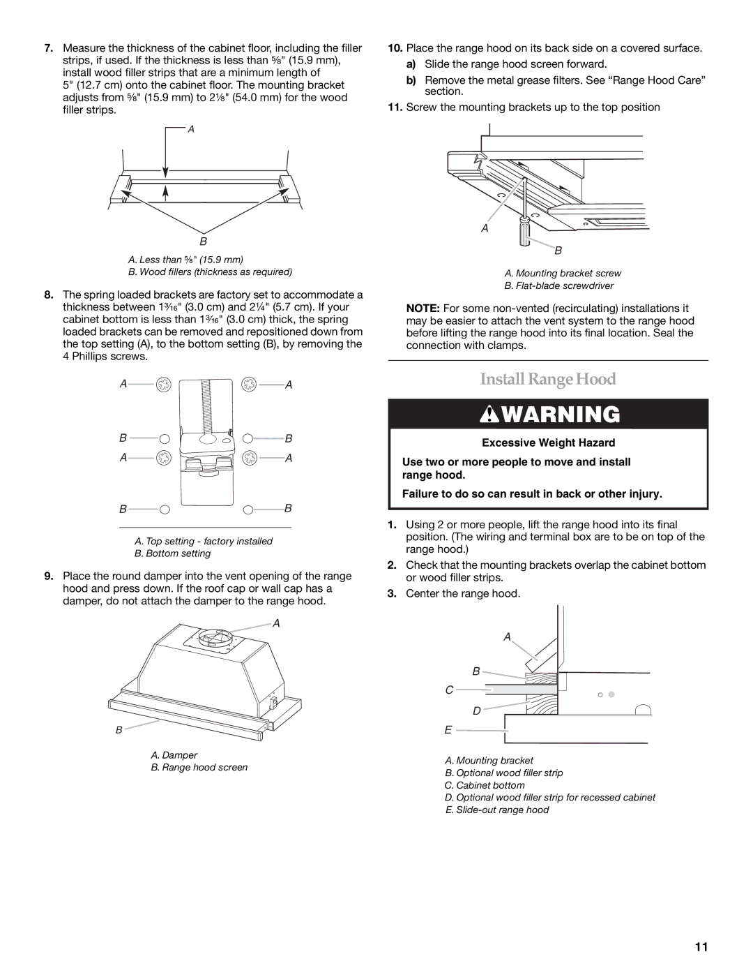 KitchenAid W10267109C installation instructions InstallRange Hood 