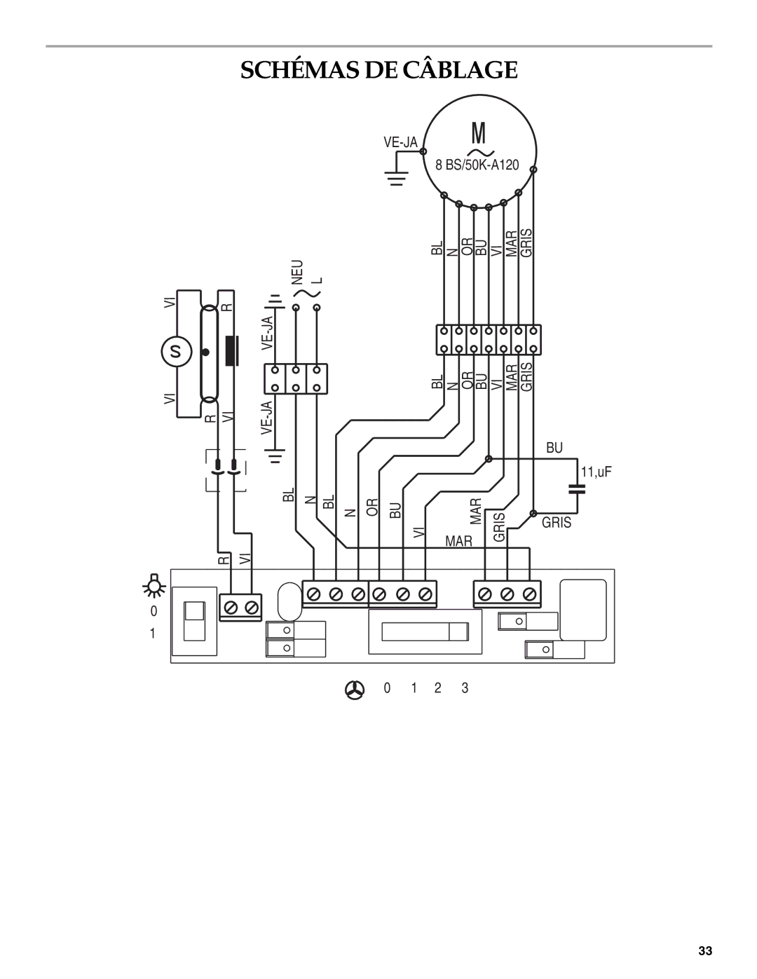 KitchenAid W10267109C installation instructions Schémas DE Câblage 