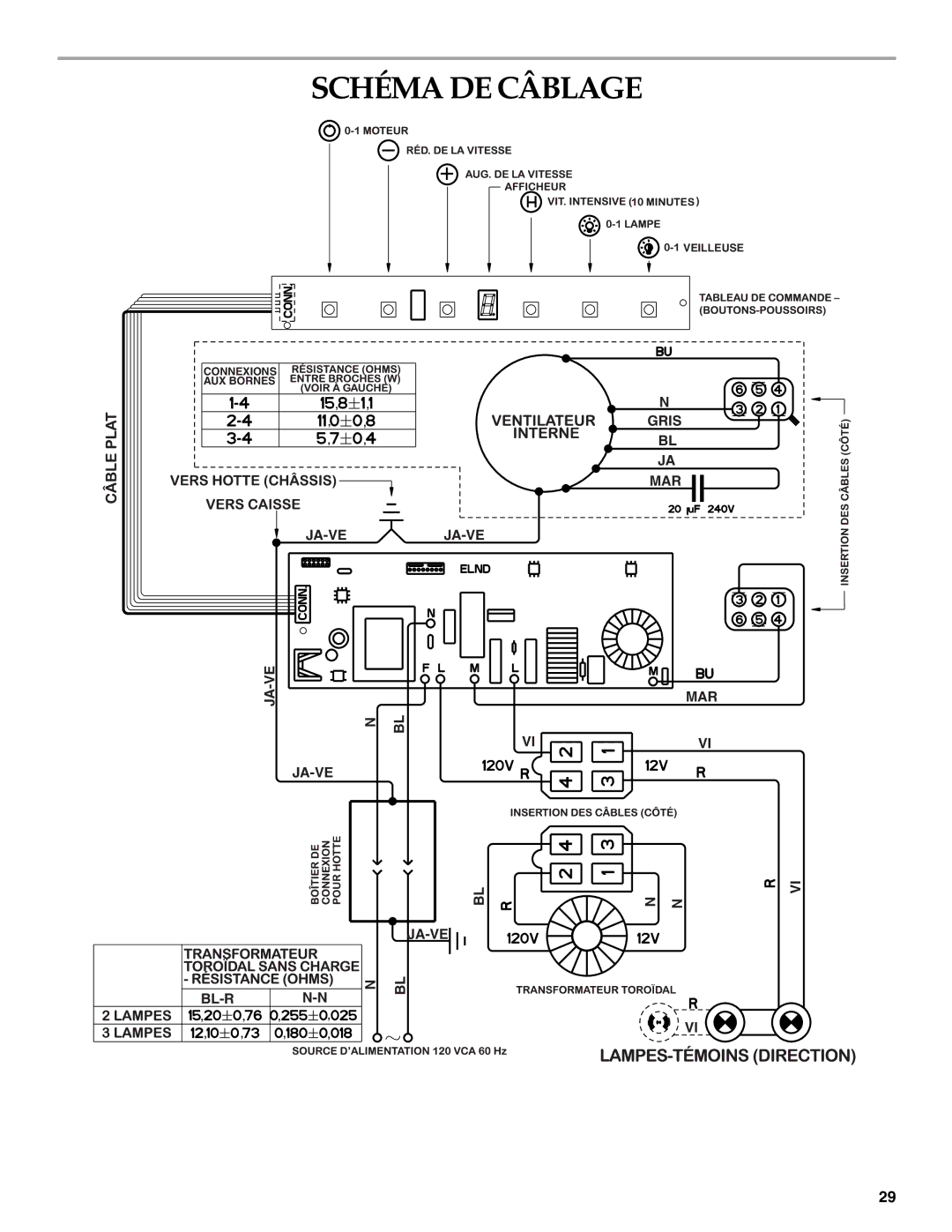 KitchenAid W10268948C installation instructions Schéma DE Câblage 