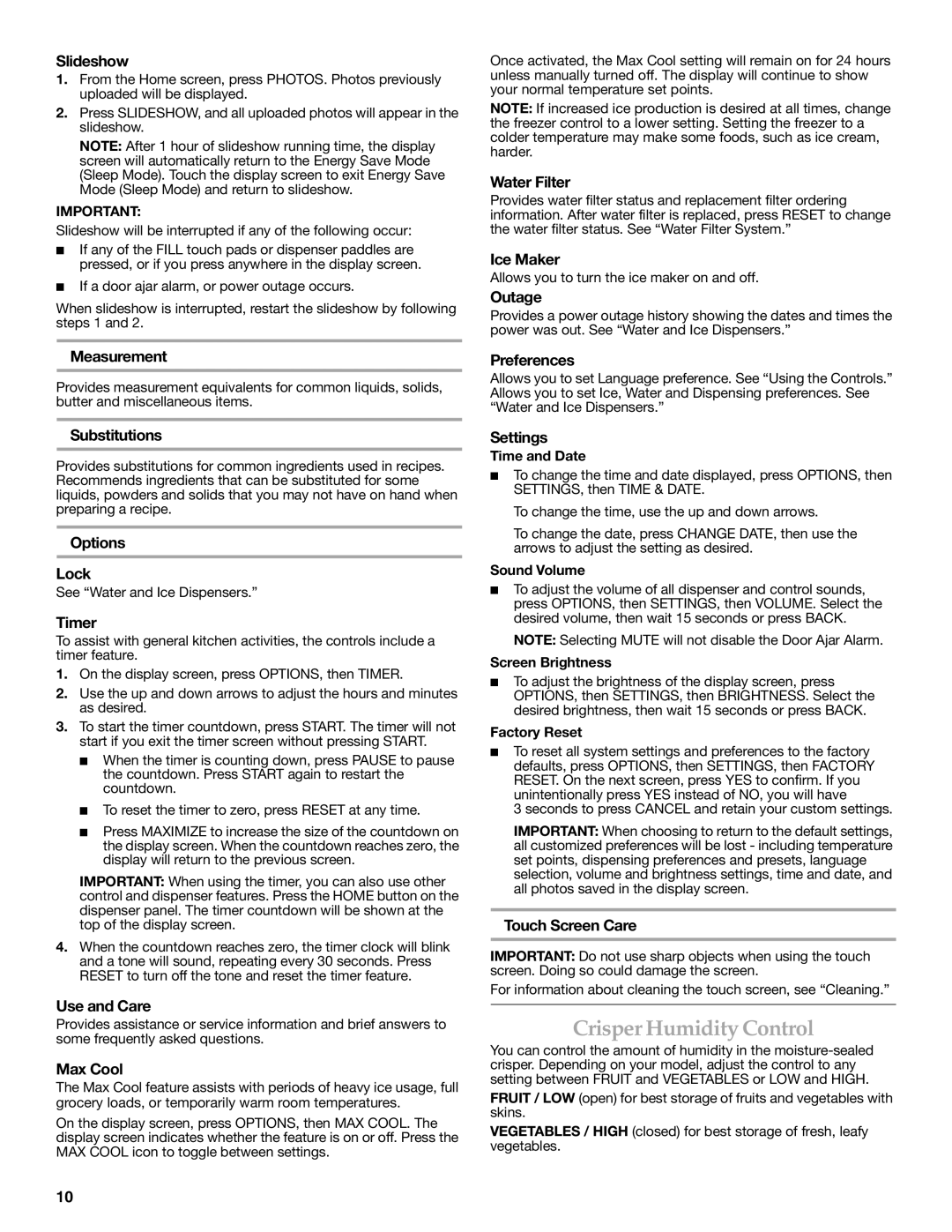 KitchenAid W10278586A installation instructions Crisper Humidity Control 