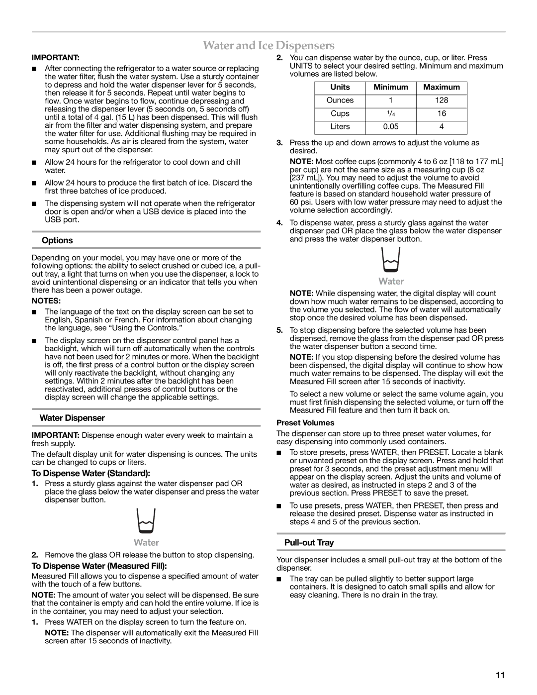 KitchenAid W10278586A installation instructions Water and Ice Dispensers 