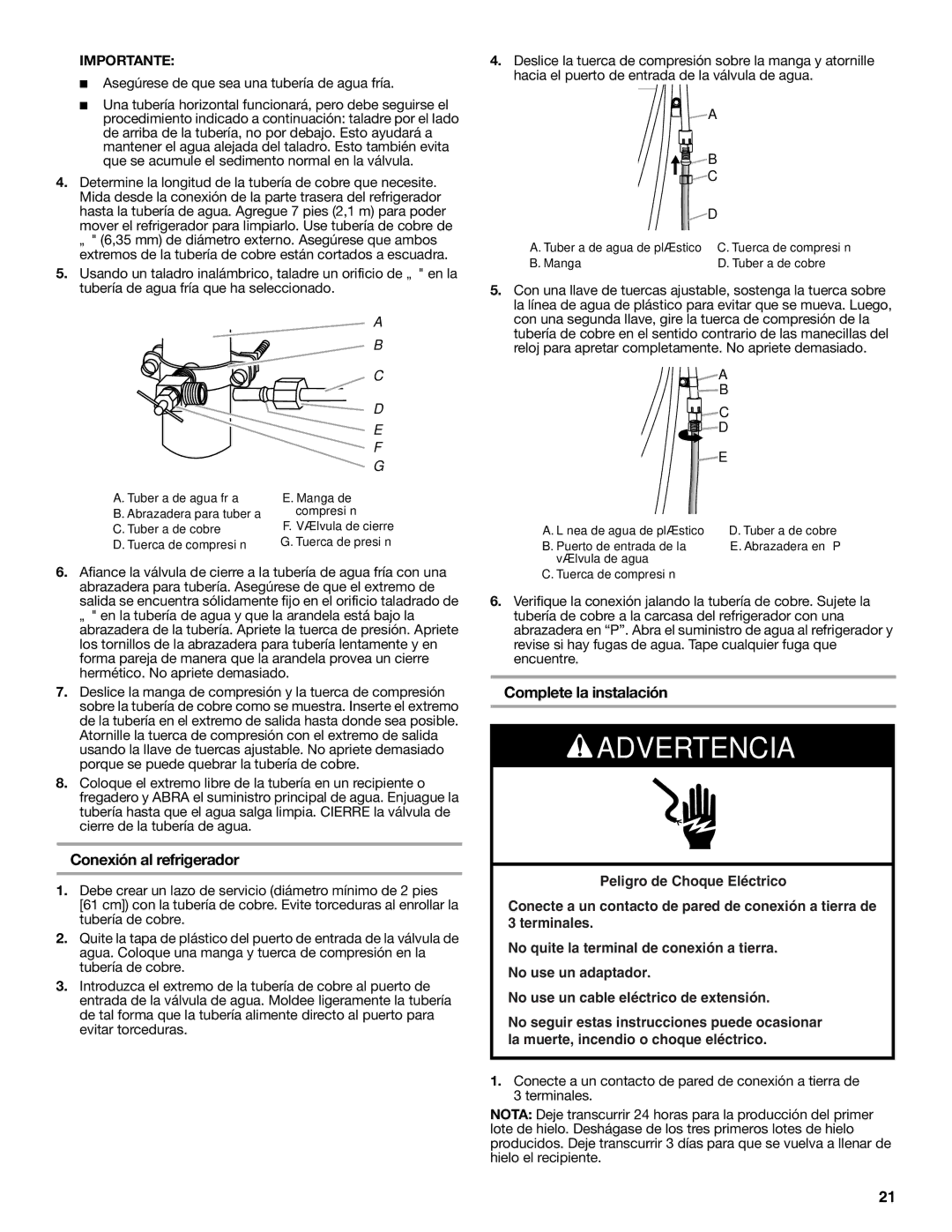 KitchenAid KFCS22EVMS, W10326028A installation instructions Conexión al refrigerador, Complete la instalación 