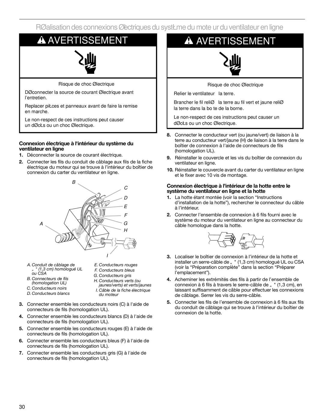 KitchenAid W10331007B installation instructions La hotte étant montée voir la section Instructions 