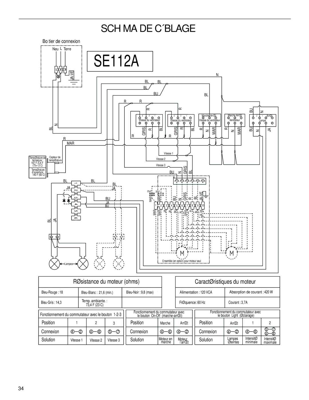 KitchenAid W10331007B installation instructions Schéma DE Câblage, Mar 