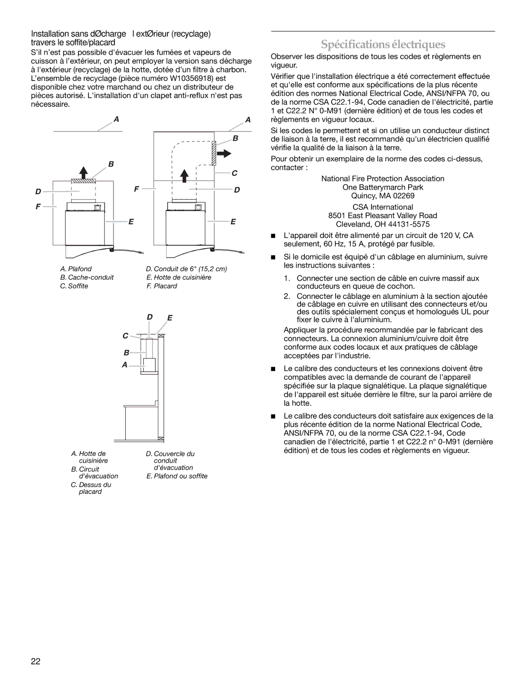 KitchenAid W10342488A Spécificationsélectriques, Les instructions suivantes, Conducteurs en queue de cochon 