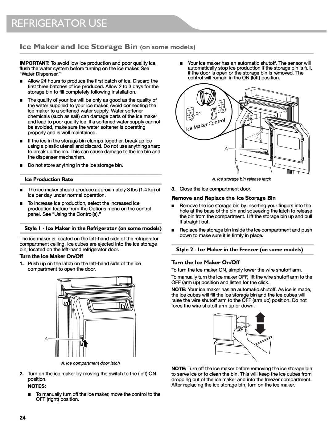 KitchenAid W10417002A manual Ice Maker and Ice Storage Bin on some models, Remove and Replace the Ice Storage Bin 