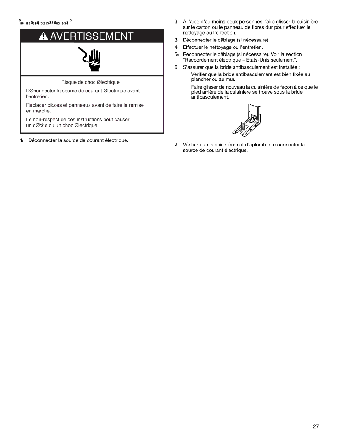 KitchenAid W10440551A installation instructions Pour les cuisinières avec câblage direct 