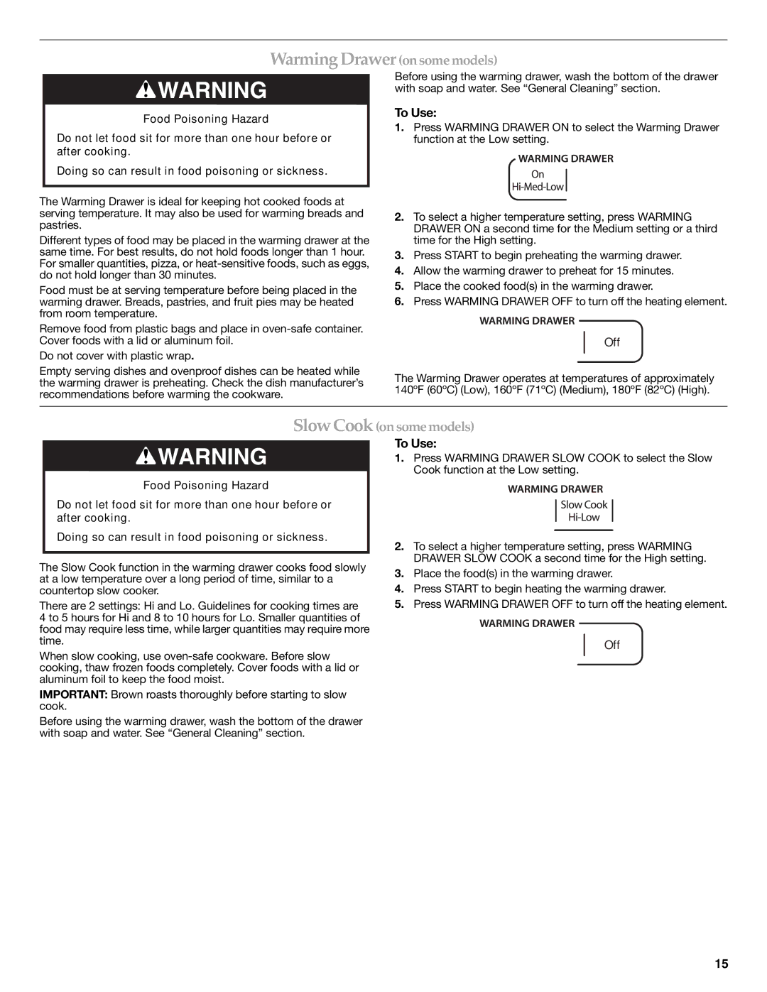 KitchenAid W10524723A warranty WarmingDraweronsomemodels 