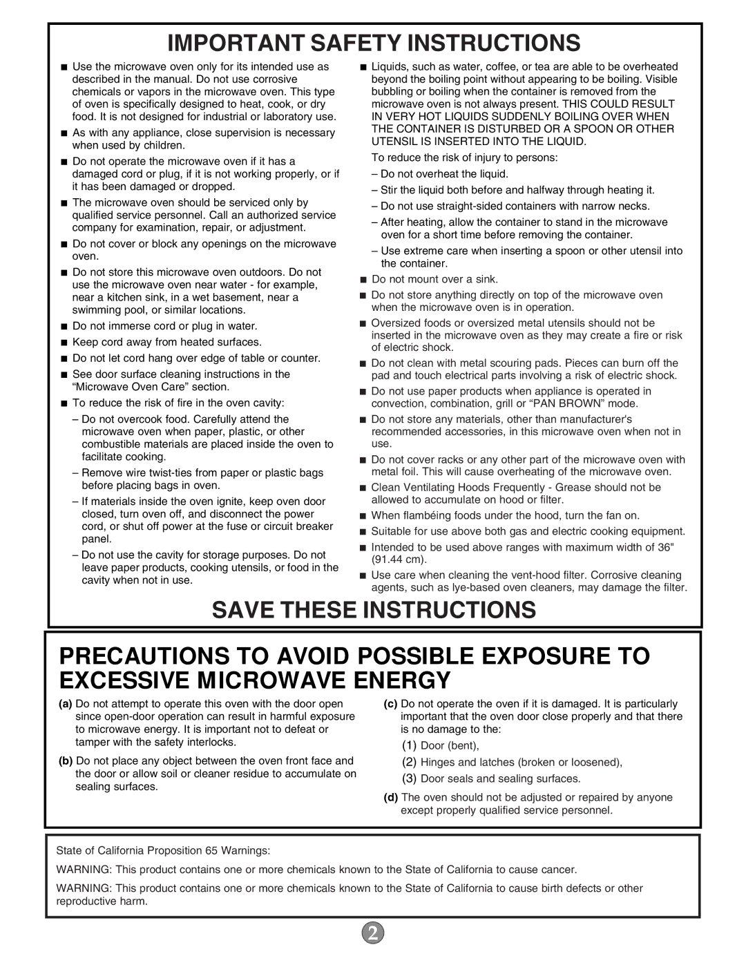 KitchenAid W10644757A important safety instructions Important Safety Instructions 