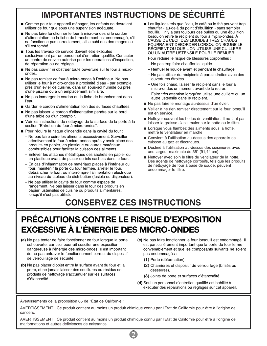 KitchenAid W10677488A important safety instructions Importantes Instructions DE Sécurité 