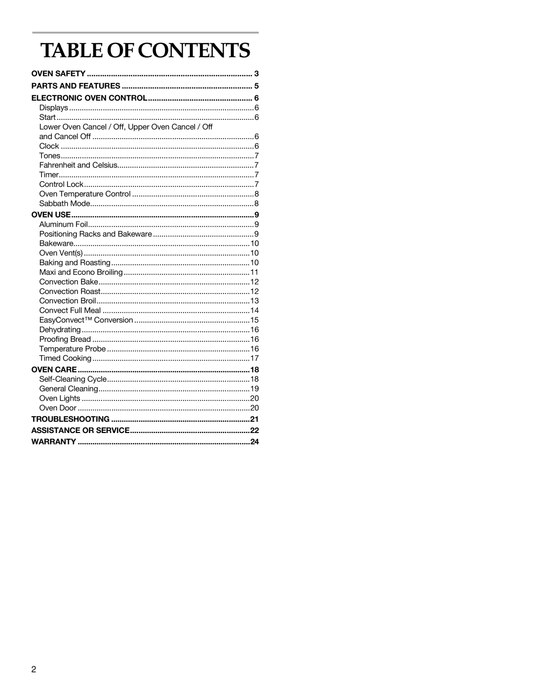 KitchenAid KEBS247, YKEBS107, KEBS208 manual Table of Contents 