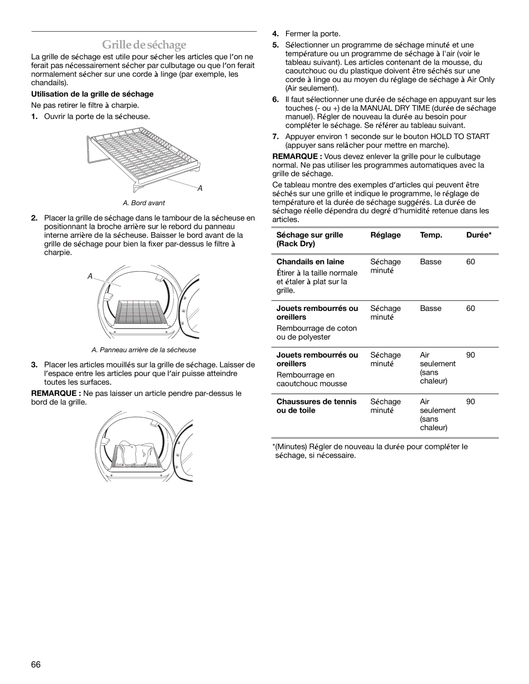 KitchenAid YKEHS01P manual Grille de séchage 