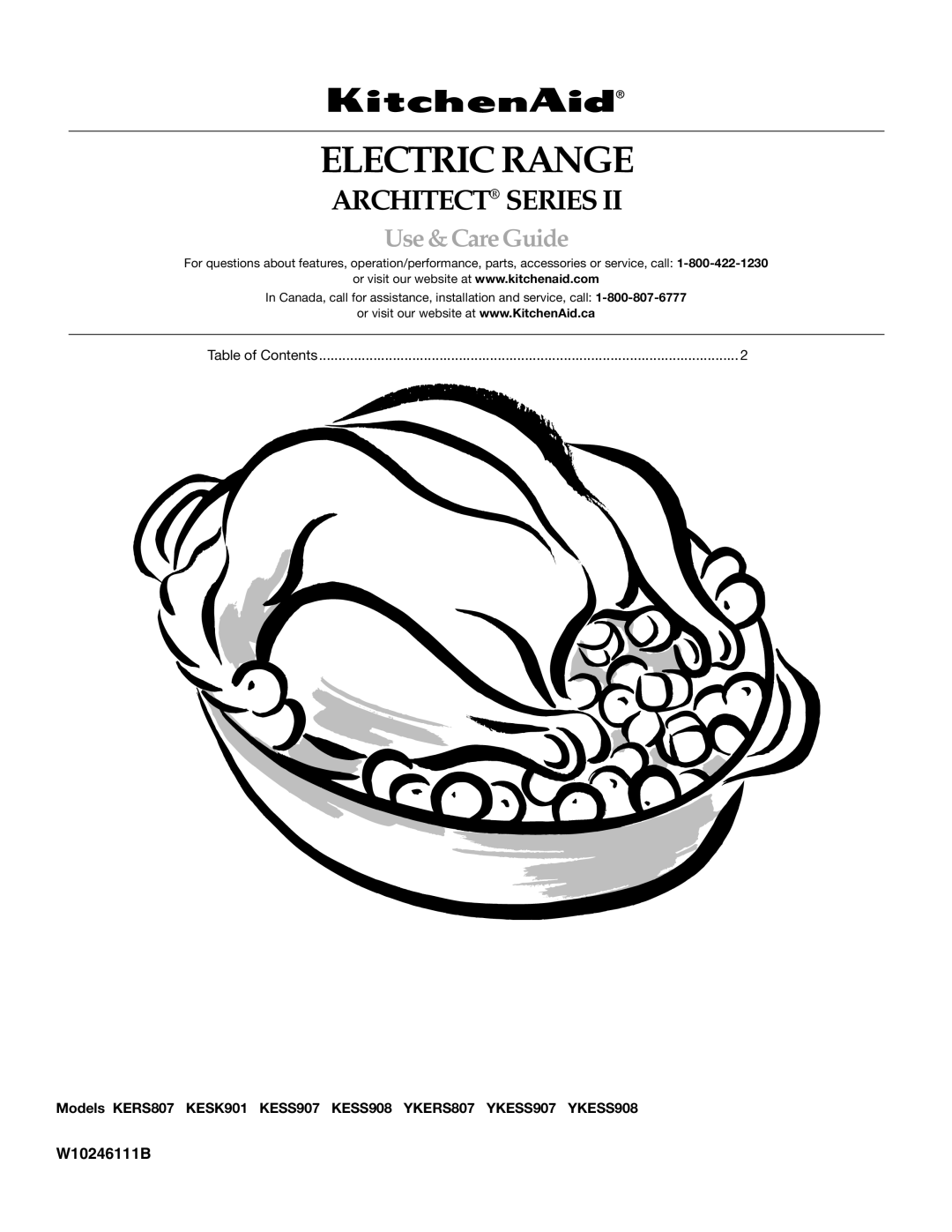 KitchenAid KESK901, YKERS807, YKESS907, YKESS908 manual Electric Range, Use &CareGuide 