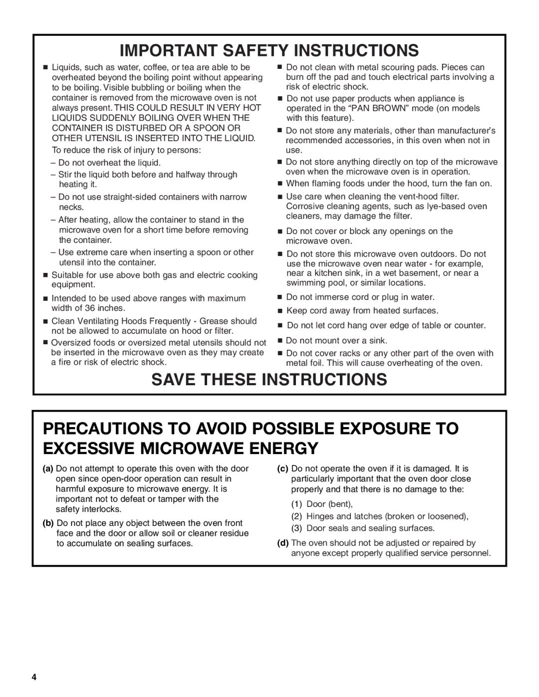 KitchenAid YKHMS155L manual Important Safety Instructions 
